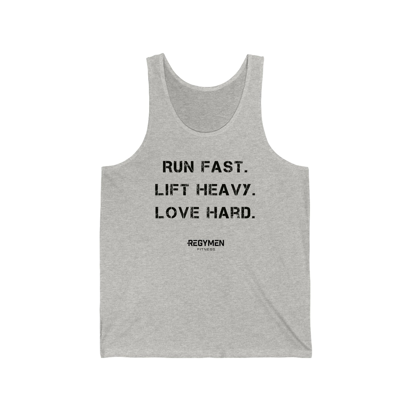 Run, Lift, Love - Unisex Jersey Tank