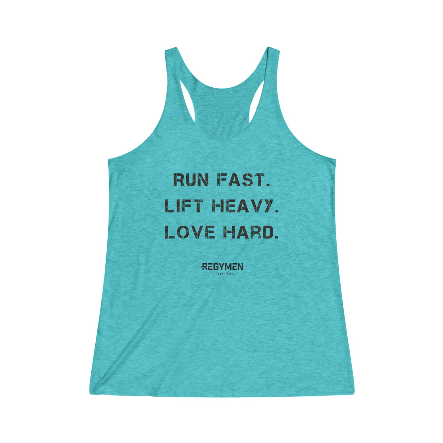 Run, Lift, Love - Women's Tri-Blend Racerback Tank