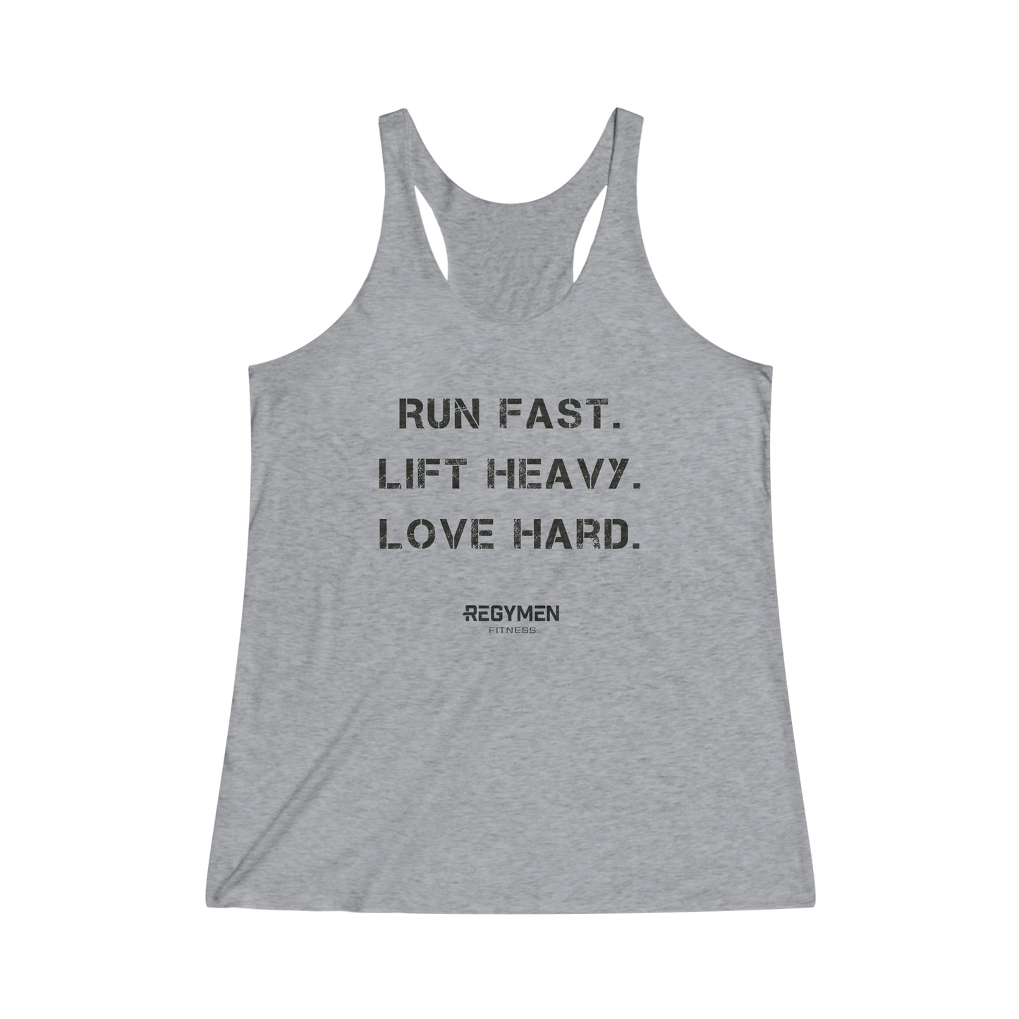 Run, Lift, Love - Women's Tri-Blend Racerback Tank