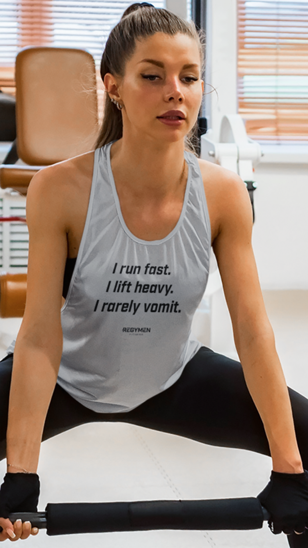 Quote- "Vomit" Women's Tri-Blend Racerback Tank